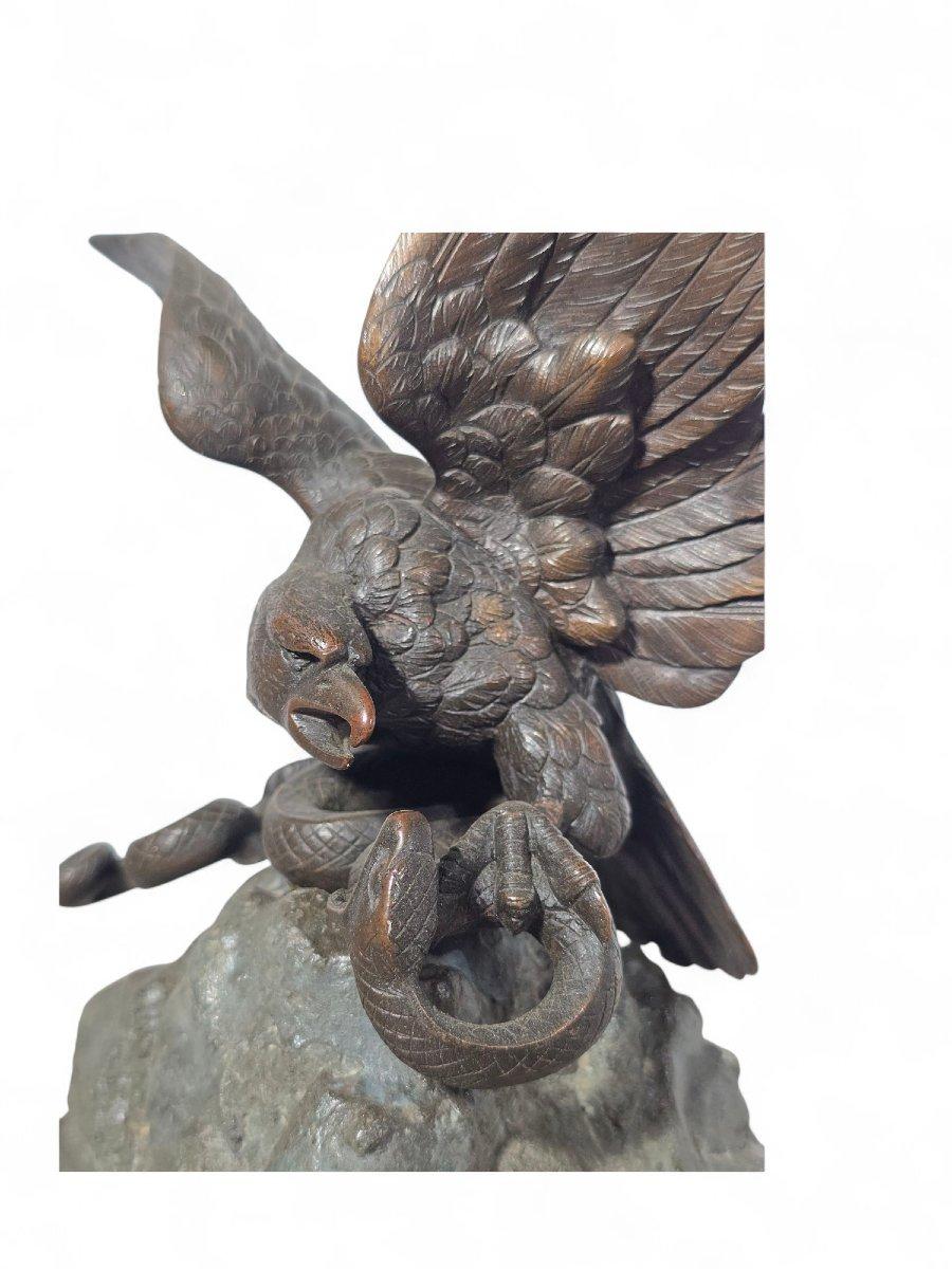 XIXe siècle Aigle mexicain en bronze - 19e siècle en vente