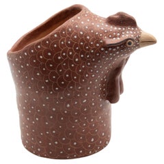 Panier à oeufs de poule de cuisine en argile brunie mexicaine Décoration de poule Brown