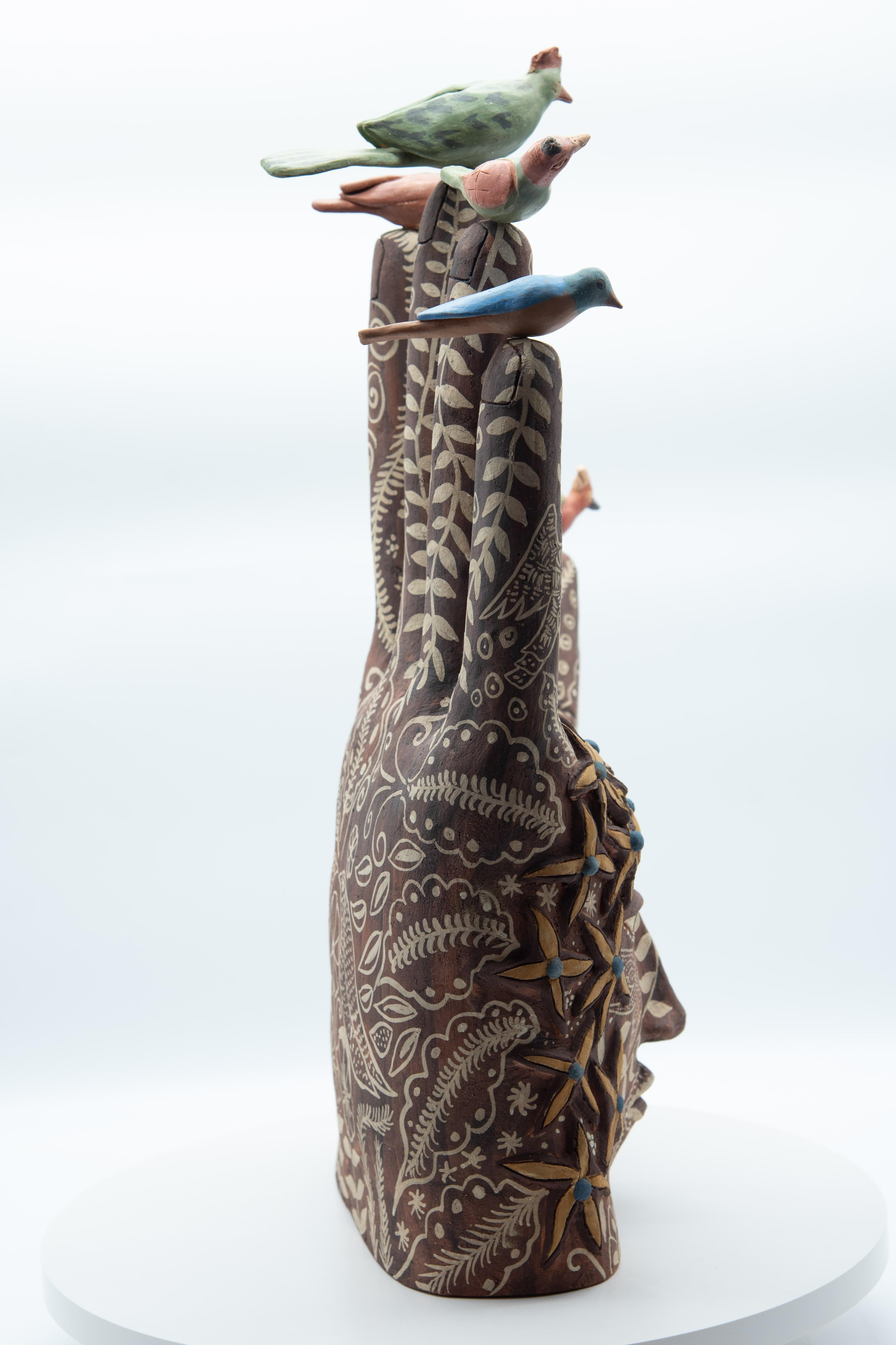 Folk Art Mexican Burnished Clay Hand Oaxaca Sculpture Mixtec Ceramic Organic Pre-Hispanic