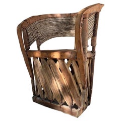 Mexican chair in cane and pigskin