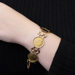 Mexican Coin 1868 Isabell II Pesos Bracelet