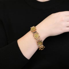 Mexican Coin 1945 Dos Pesos Bracelet Circa 1950s