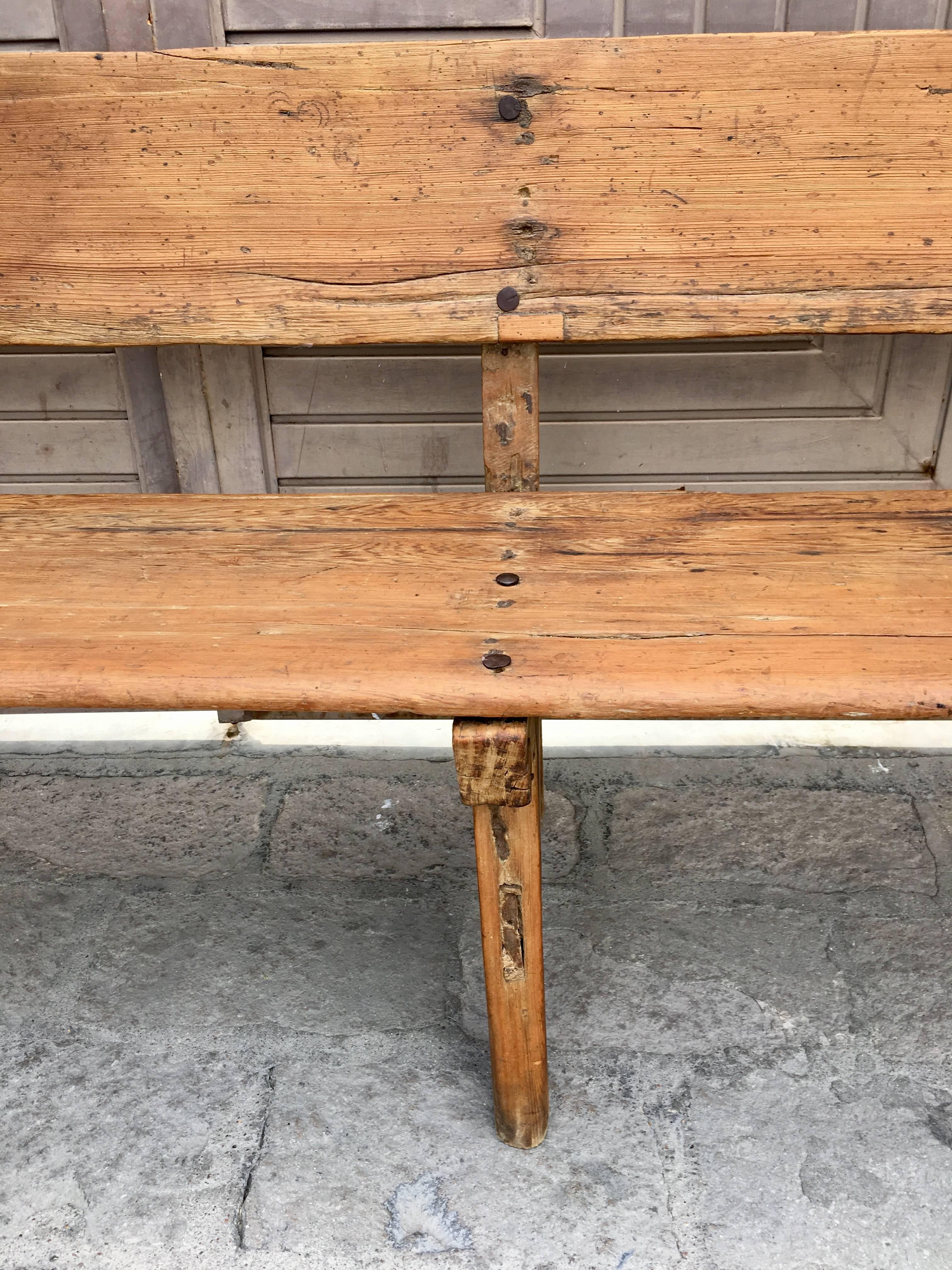 mexican wood bench