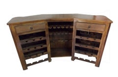 Mexican Colonial Style Rustic Bar with Iron Strapwork & Carved Columns