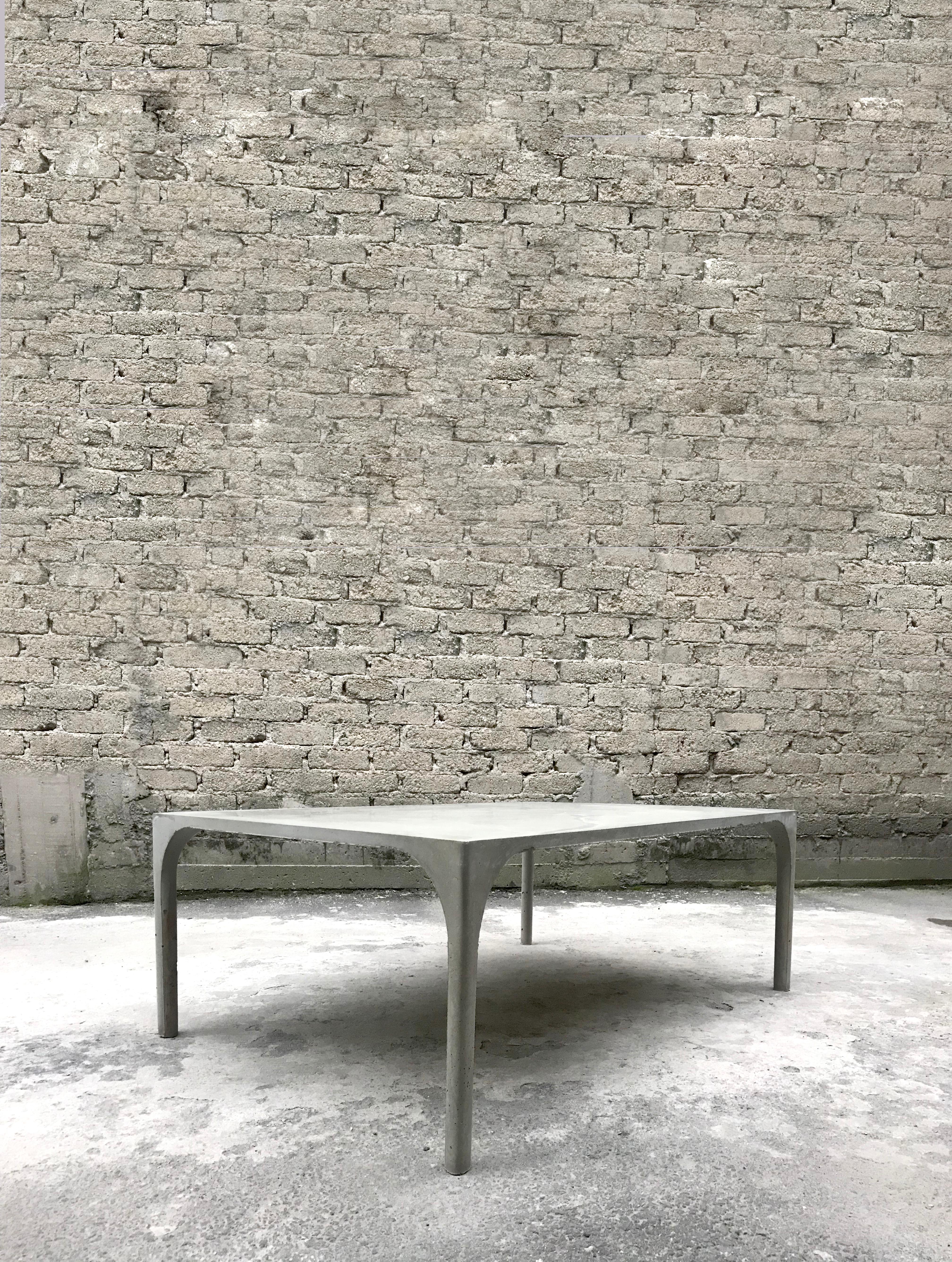 Modern Mexican Contemporary Design One-Piece Concrete Center Table For Sale