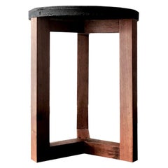 Mexican Contemporary Design Wood and Concrete Stool