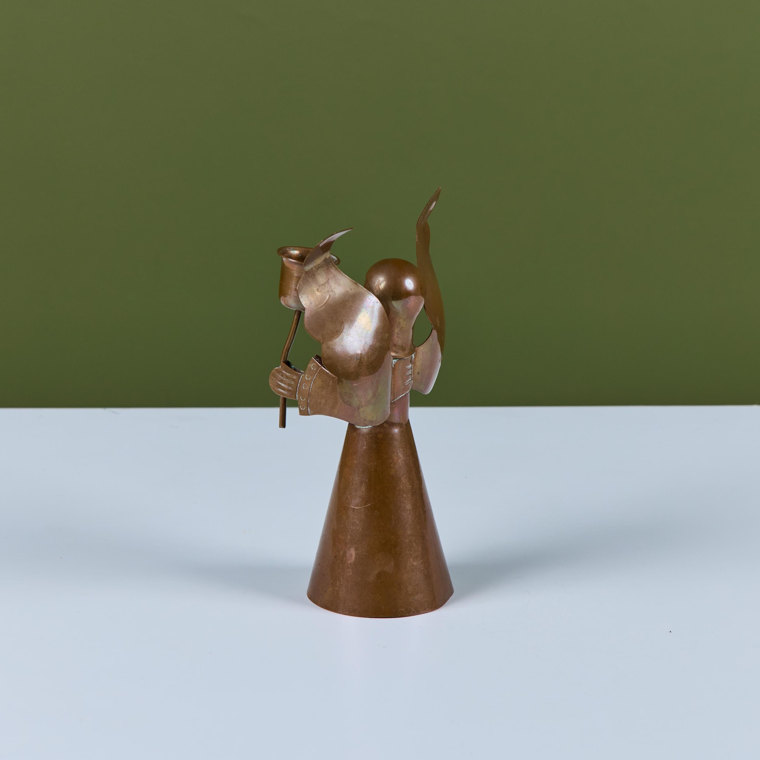 Portacandele angelo messicano in rame in vendita 3