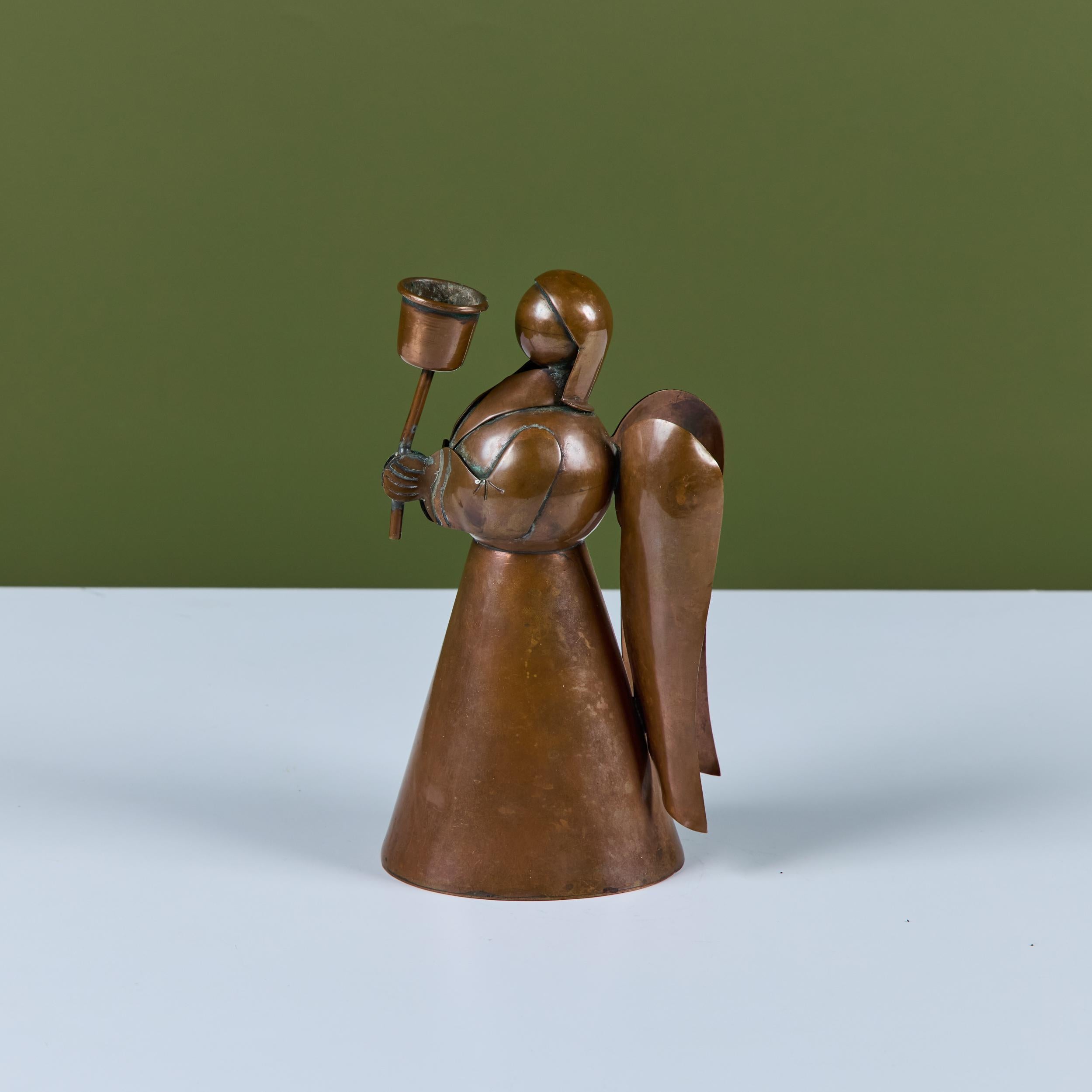 Portacandele angelo messicano in rame in vendita 4