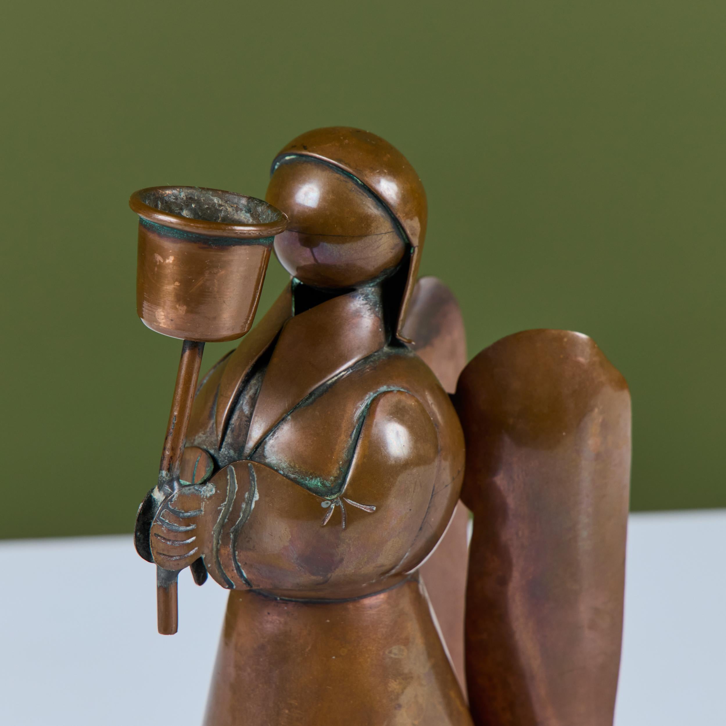 Portacandele angelo messicano in rame in vendita 5