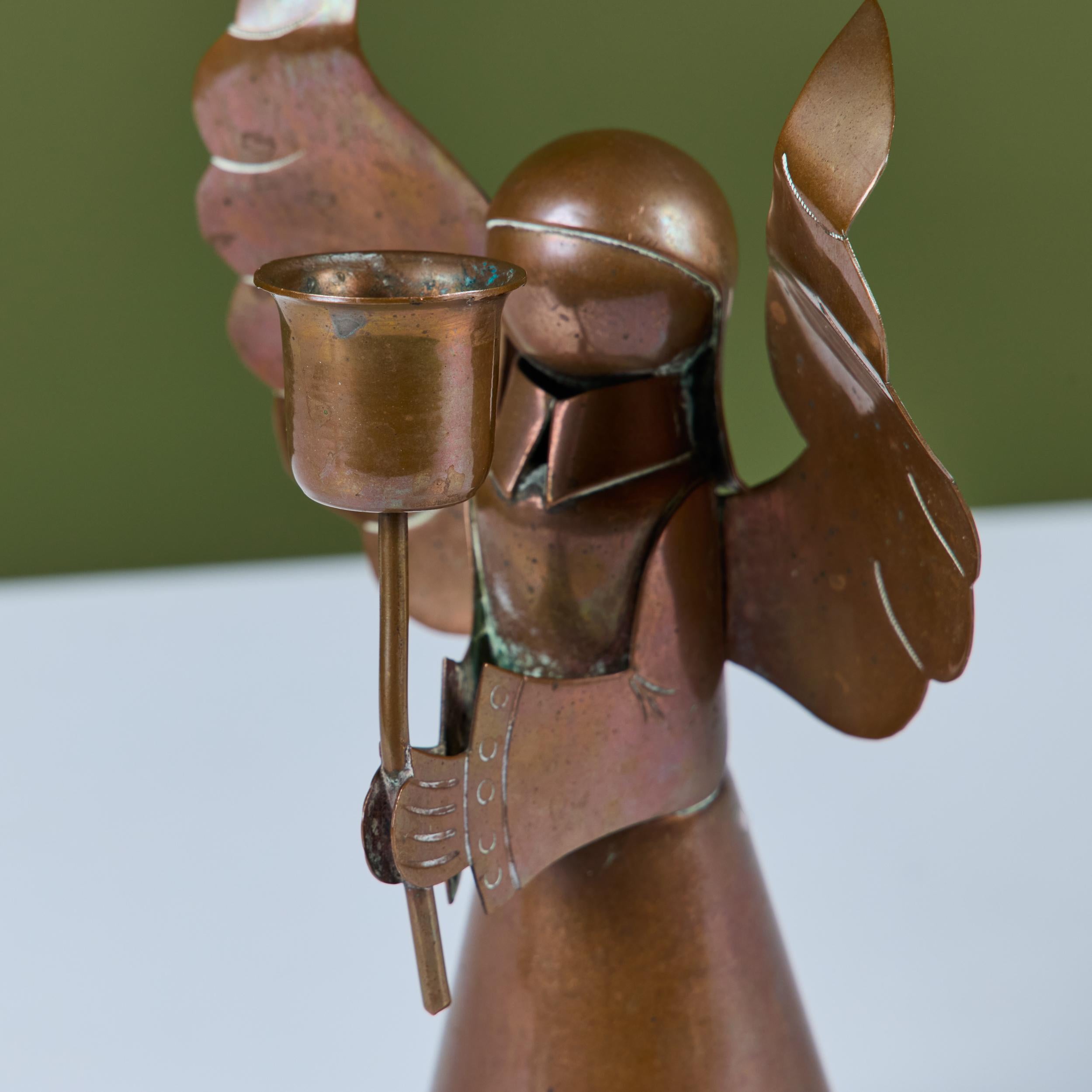 Portacandele angelo messicano in rame in vendita 5