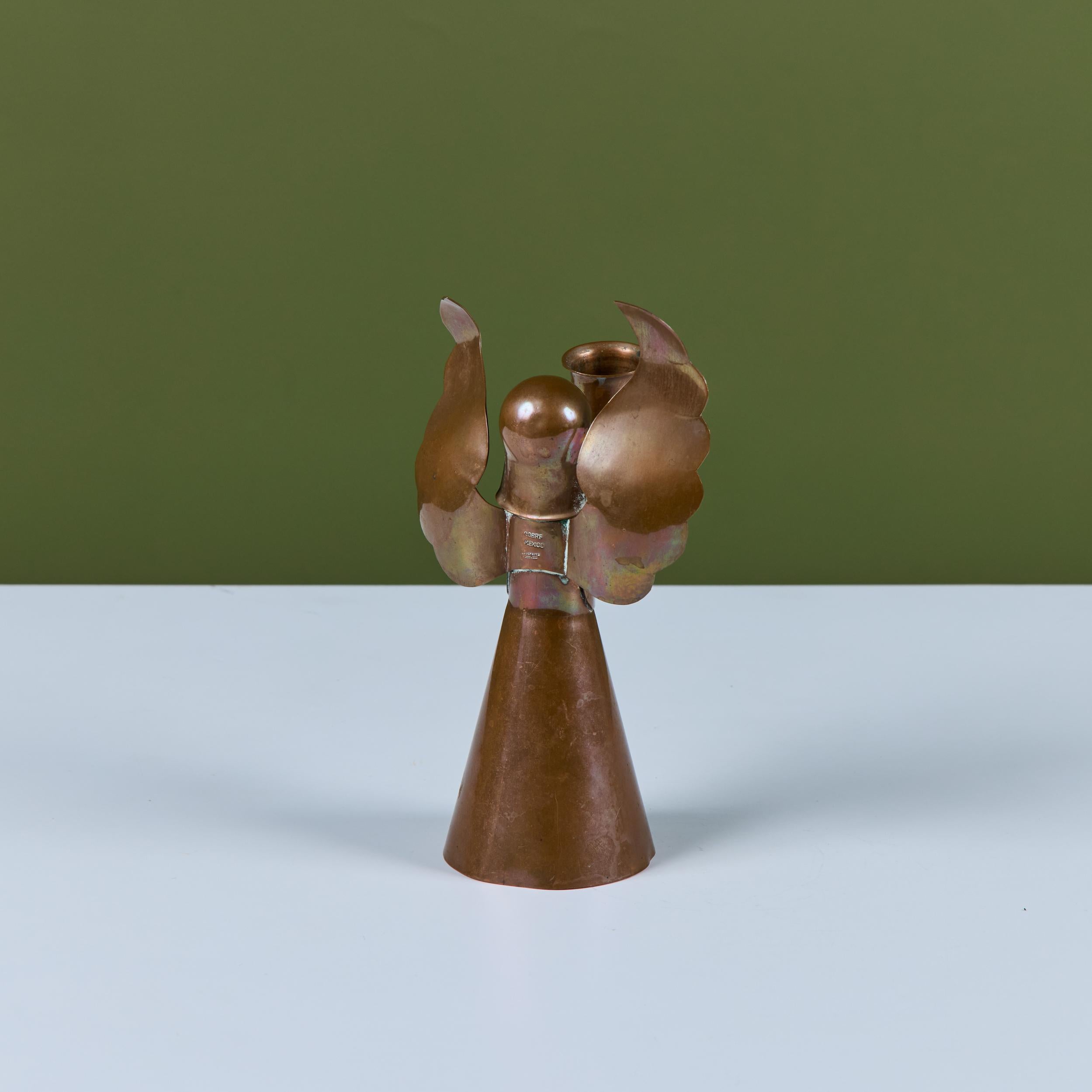 Mid-Century moderno Portacandele angelo messicano in rame in vendita