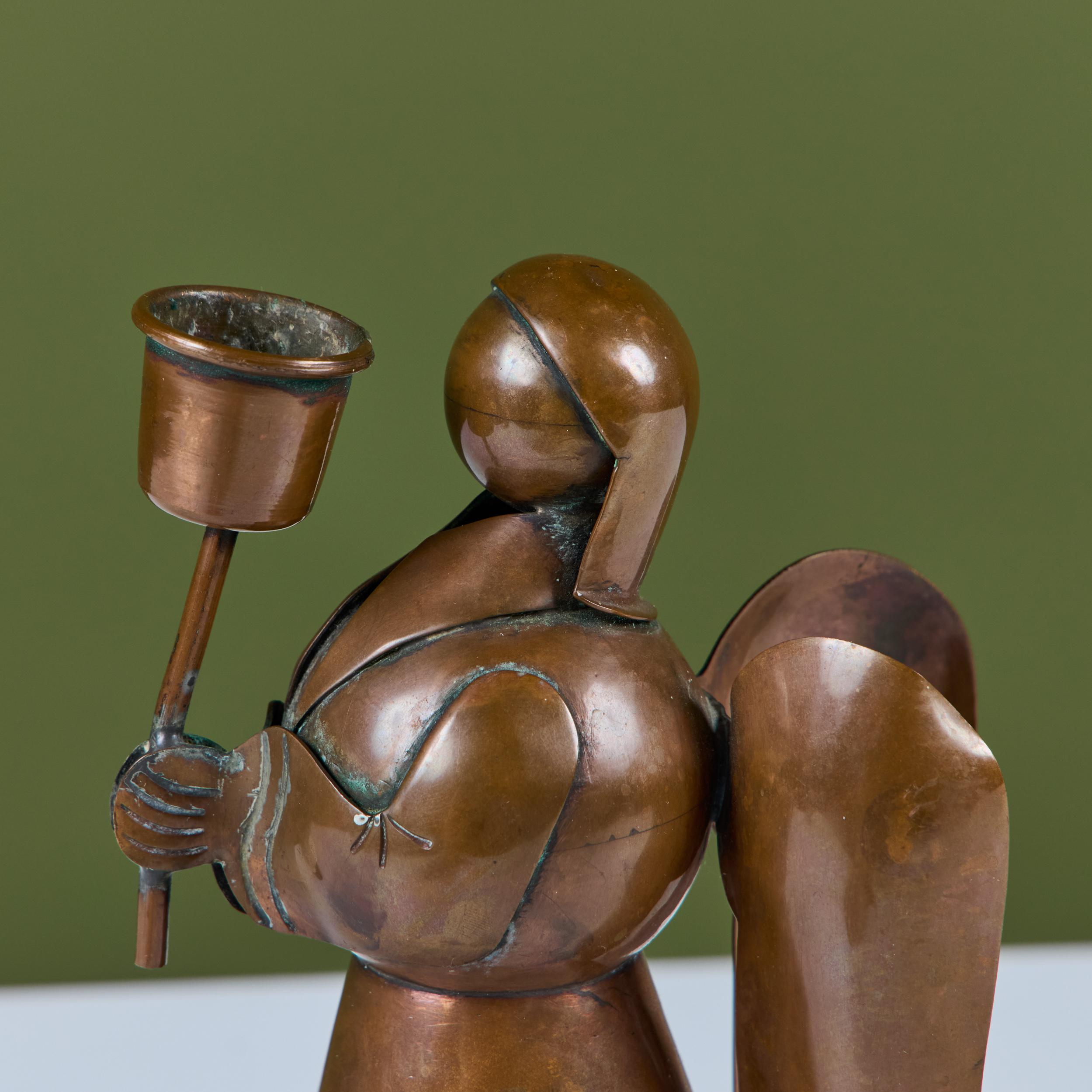 Messicano Portacandele angelo messicano in rame in vendita