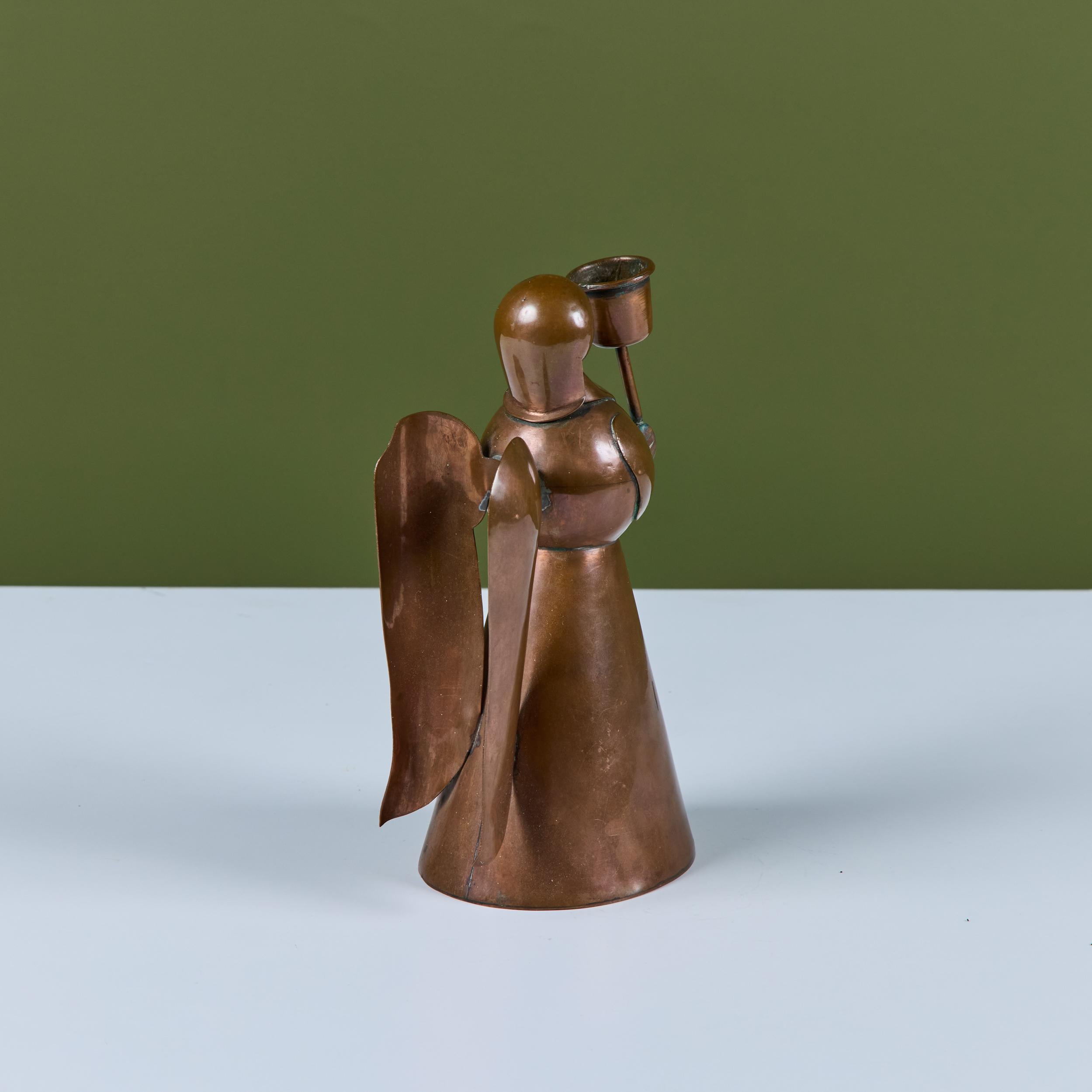 Portacandele angelo messicano in rame in vendita 1