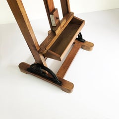 Mexican Early 1950 Wood Adjustable Artist Easel