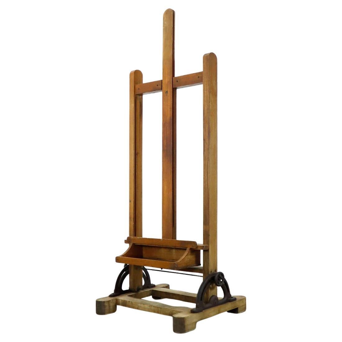 Mexican Early 1950 Wood Adjustable Artist Easel