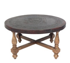 Mexican Embossed Leather Coffee Table