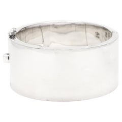 Mexican Escorcia Extra Wide Bangle Bracelet, Sterling Silver