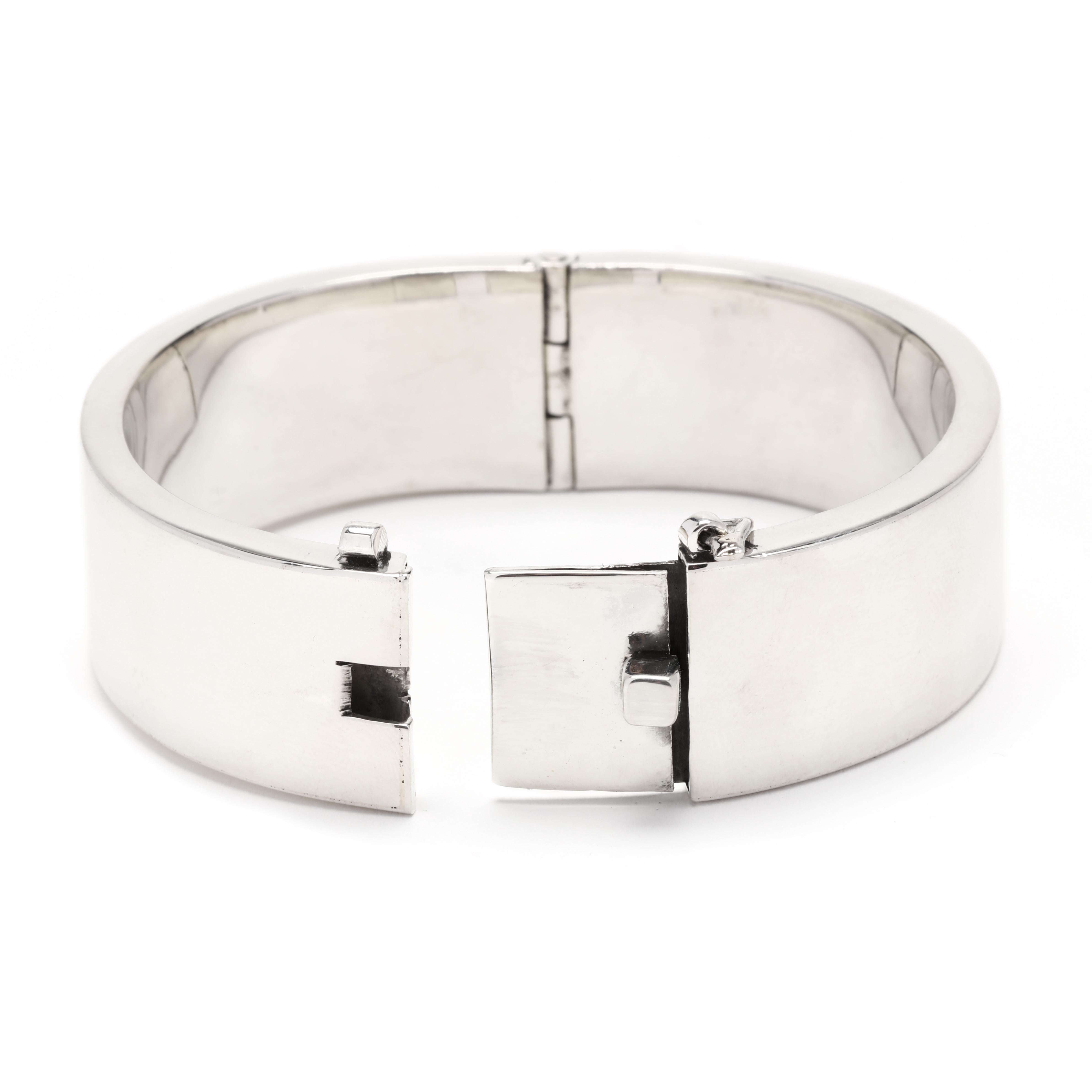mexikanischer Escorcia-Armreif mit Scharnier, Sterlingsilber 1