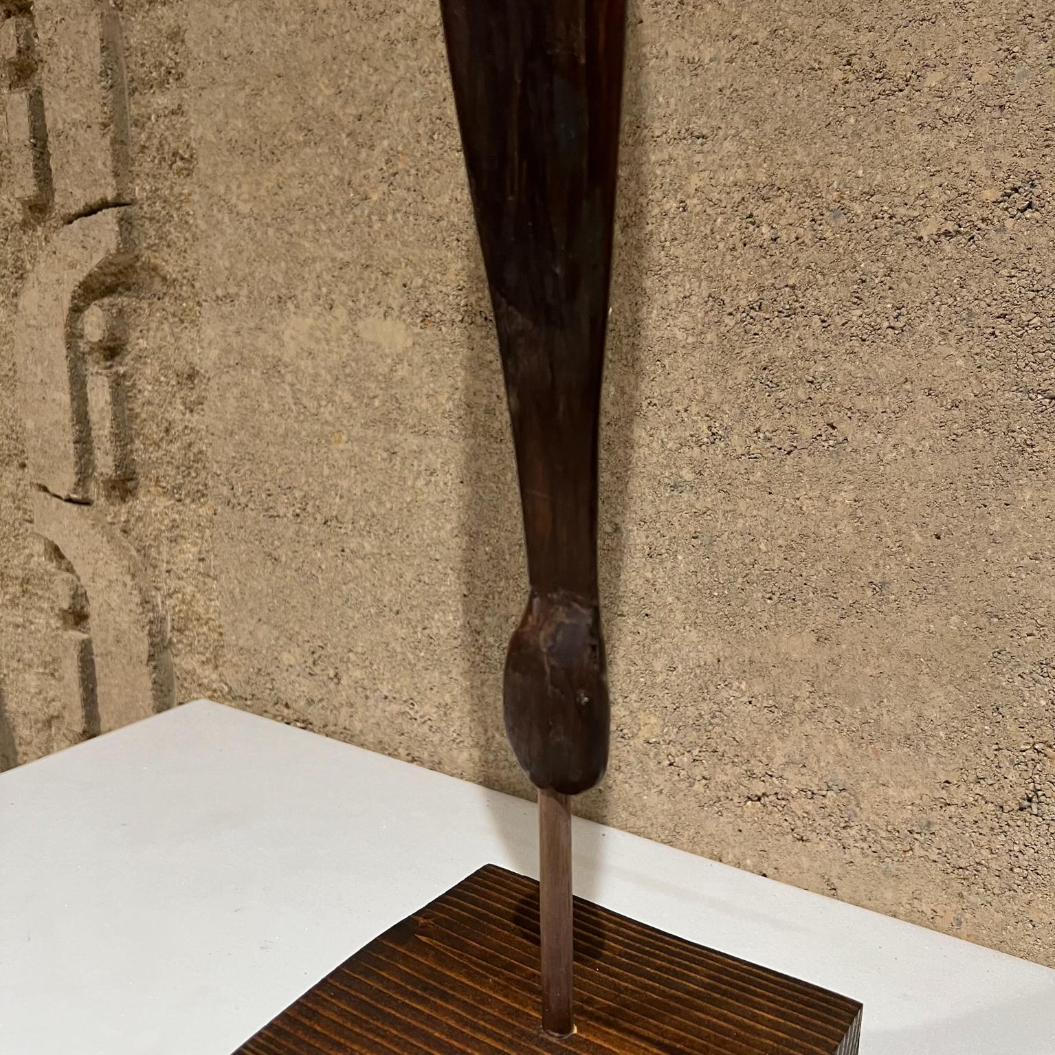 Late 20th Century  Mexican Exotic Ironwood Carved Modern Sculpture Palo Fiero Wood For Sale