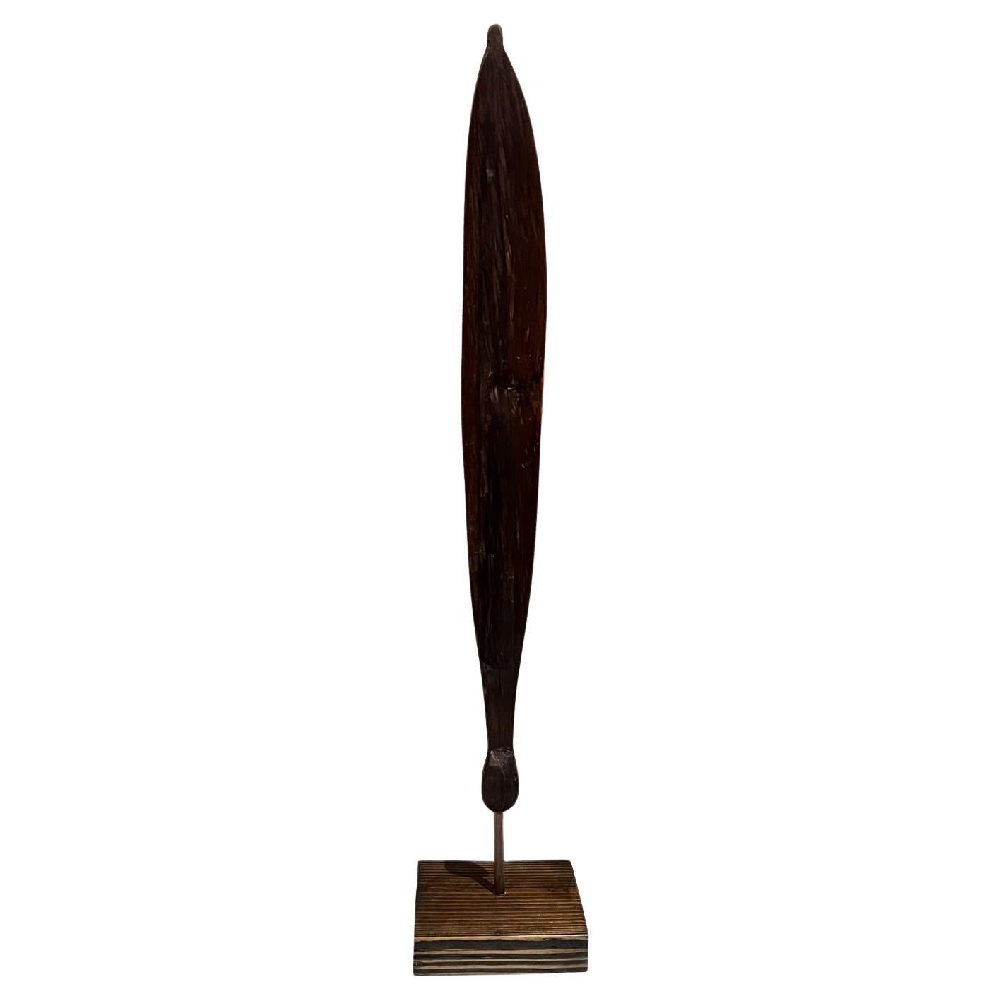  Mexican Exotic Ironwood Carved Modern Sculpture Palo Fiero Wood For Sale