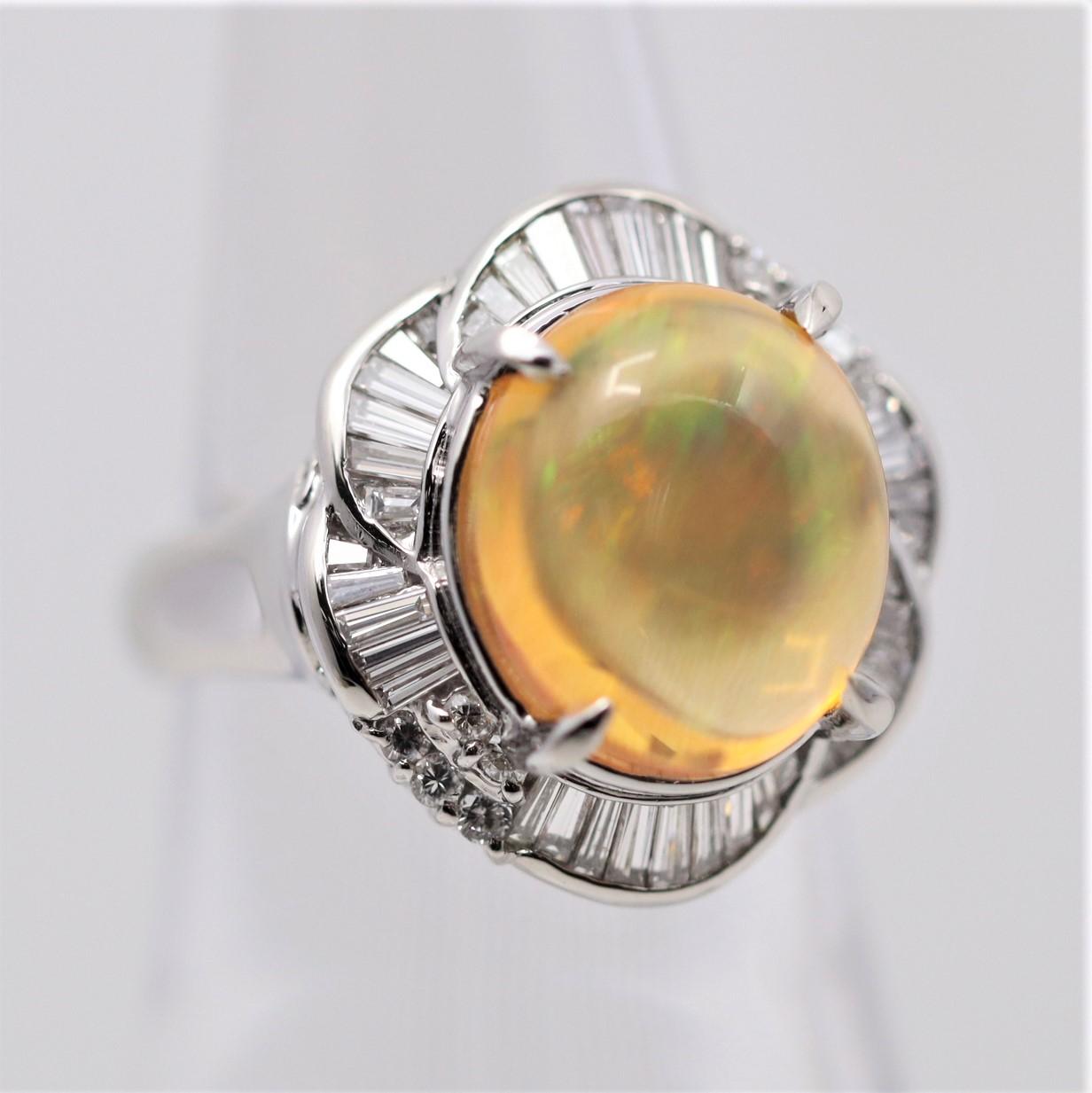 mexican fire opal ring