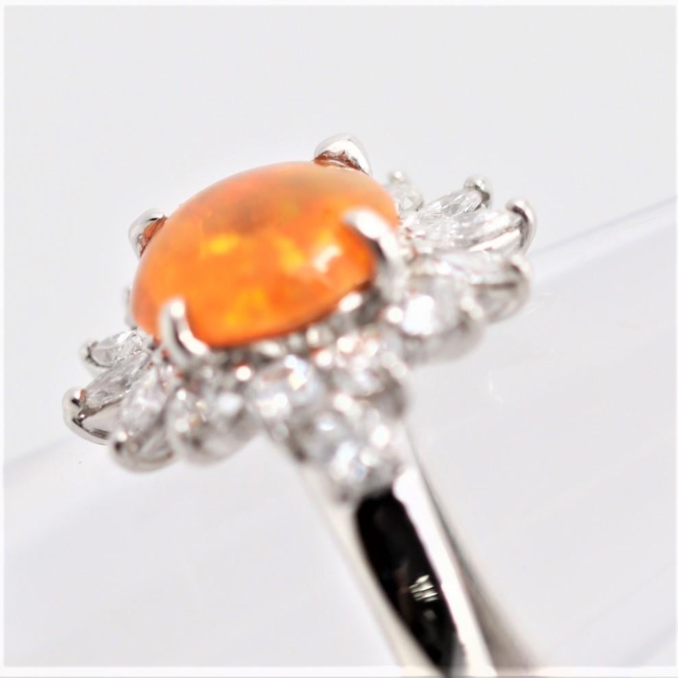 orange opal ring