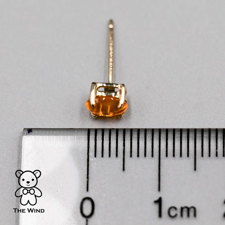 Mexikanische Feueropal-Ohrstecker aus 14 Karat Gelbgold (Künstler*in)