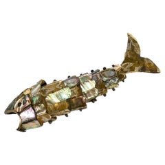 Mexican Fish Bottle Opener with Abalone Shells