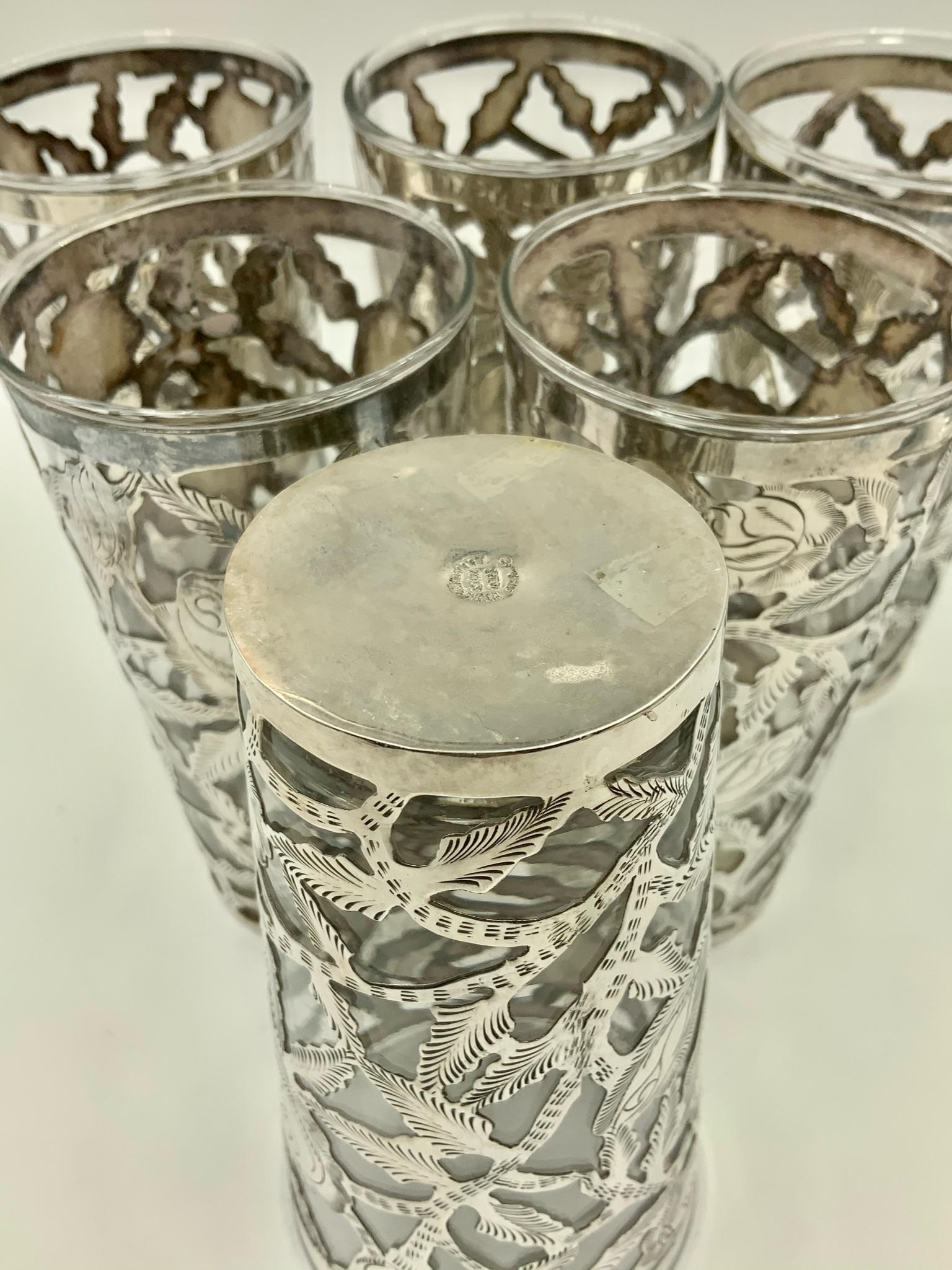 pure silver glass set of 6
