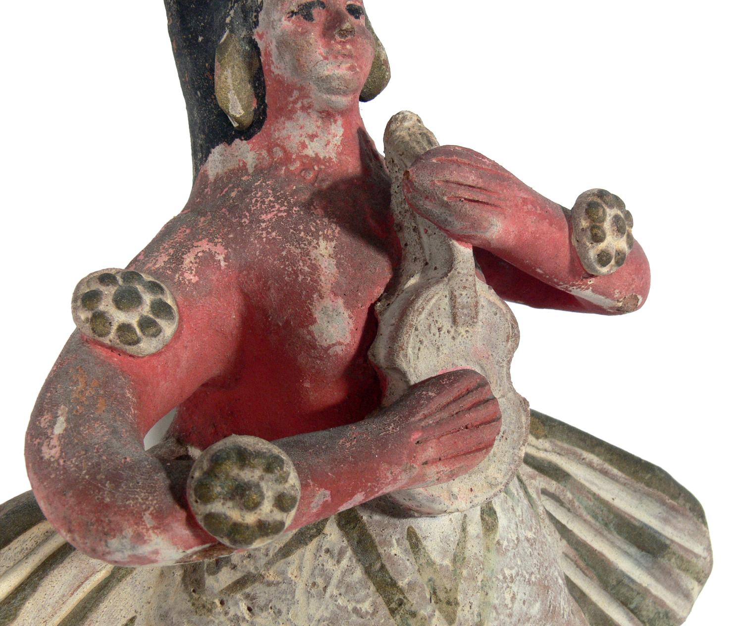 Metal Mexican Folk Art Ceramic Mermaid
