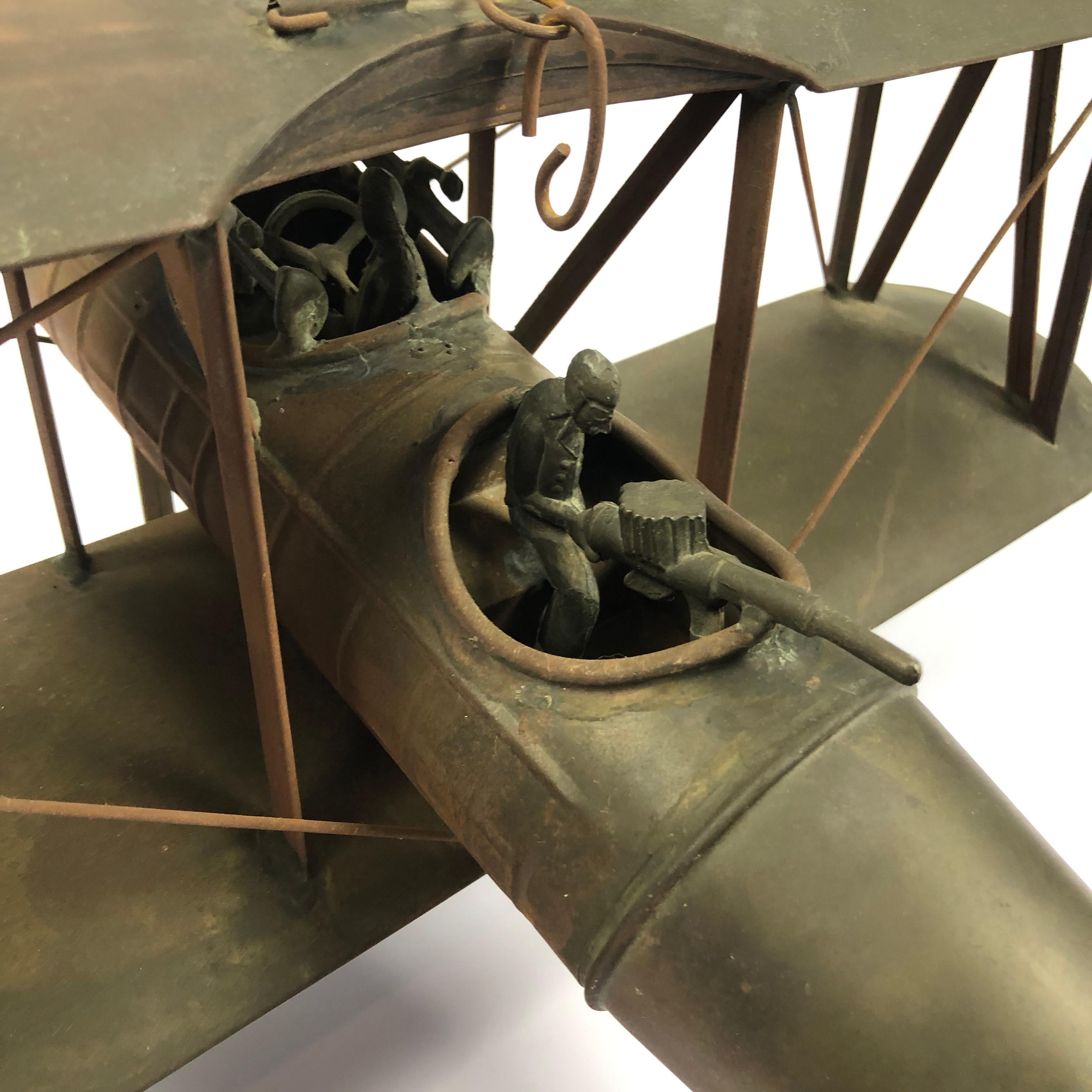 Mexican Folk Art Handmade Plane In Distressed Condition In Mexico City, CDMX