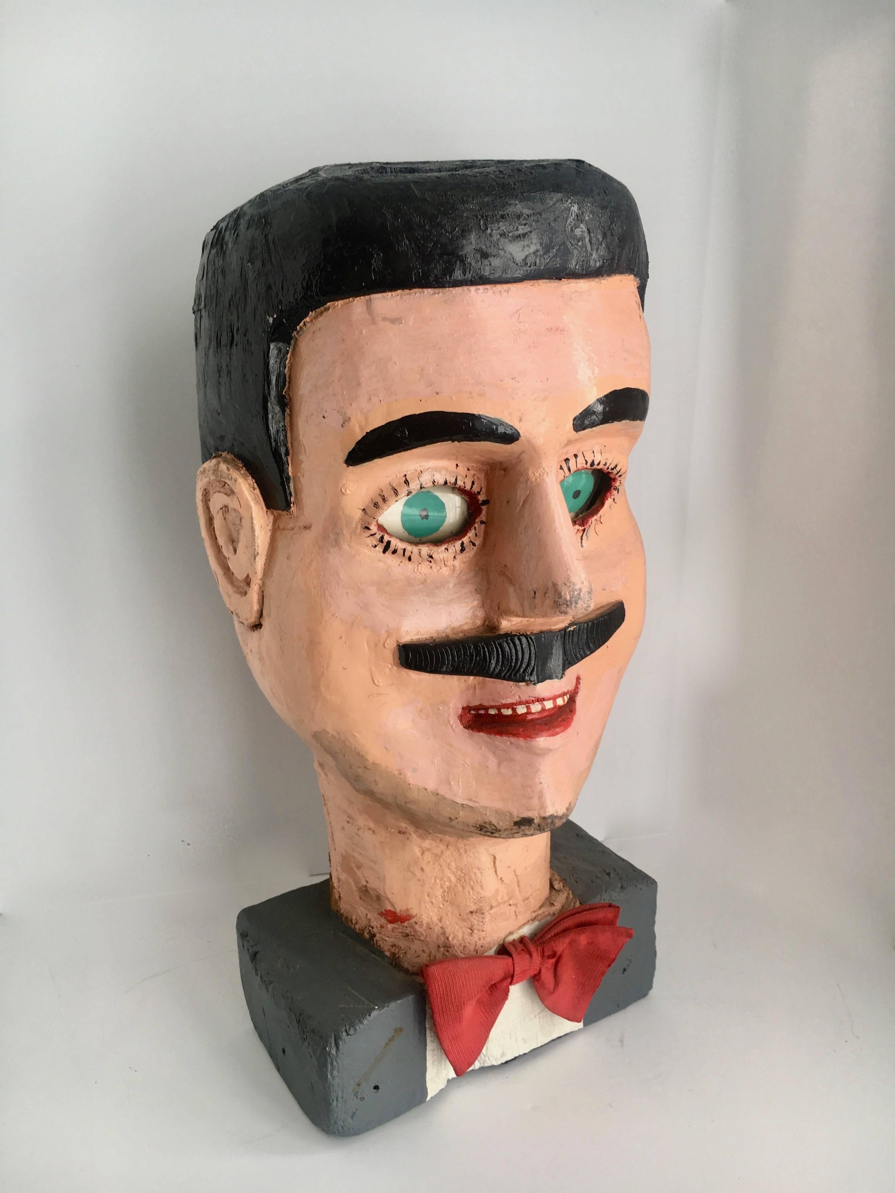 Mexican Folk Art head sculpture - a large and very animated sculpture - bound to be a conversation piece.
    
