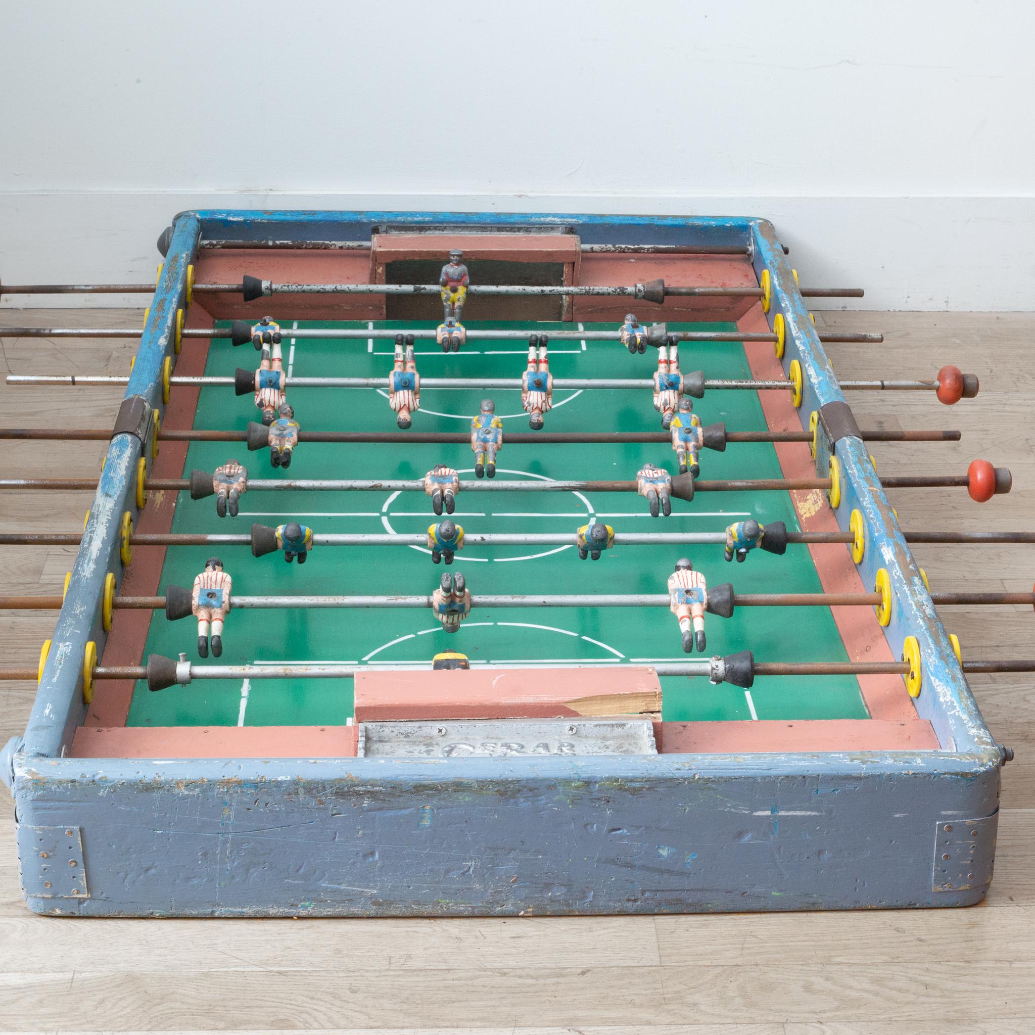 Mexican Foosball Table Top with Metal Players, C 1940s-Wall Decoration 5