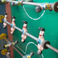 Plateau de table de baseball mexicain avec joueur de métal, décoration murale des années 1940
