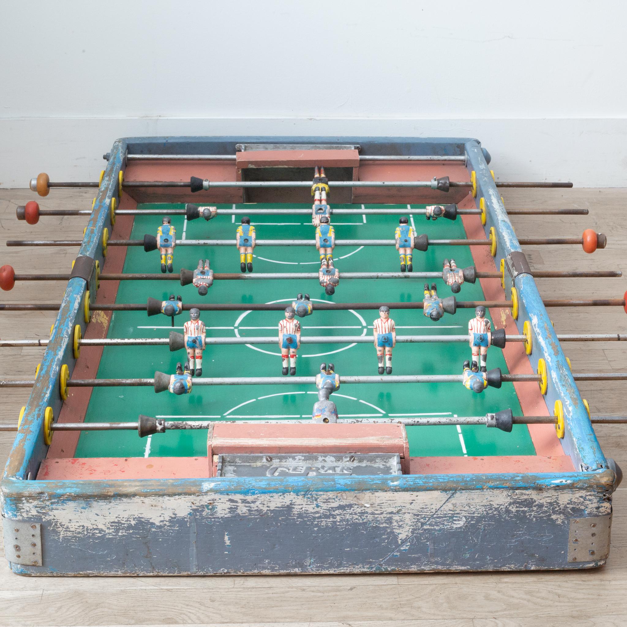 Mexican Foosball Table Top with Metal Players, C 1940s-Wall Decoration 4