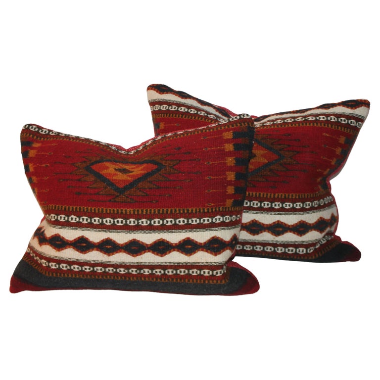 Mexican Geometric Indian Weaving Pillows For Sale