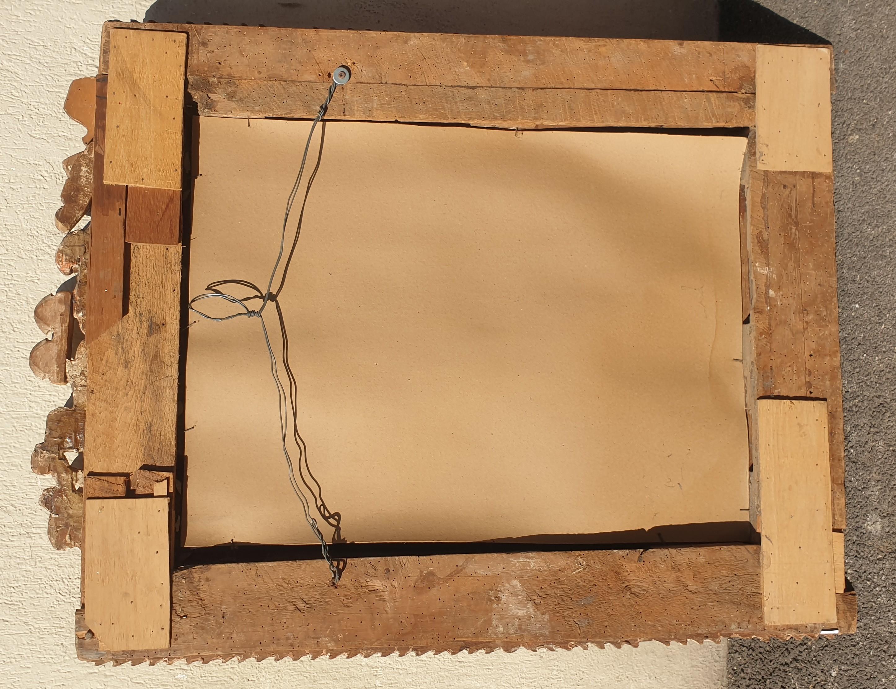 Specchio messicano in legno intagliato e dorato, XVII-XVIII secolo in vendita 5