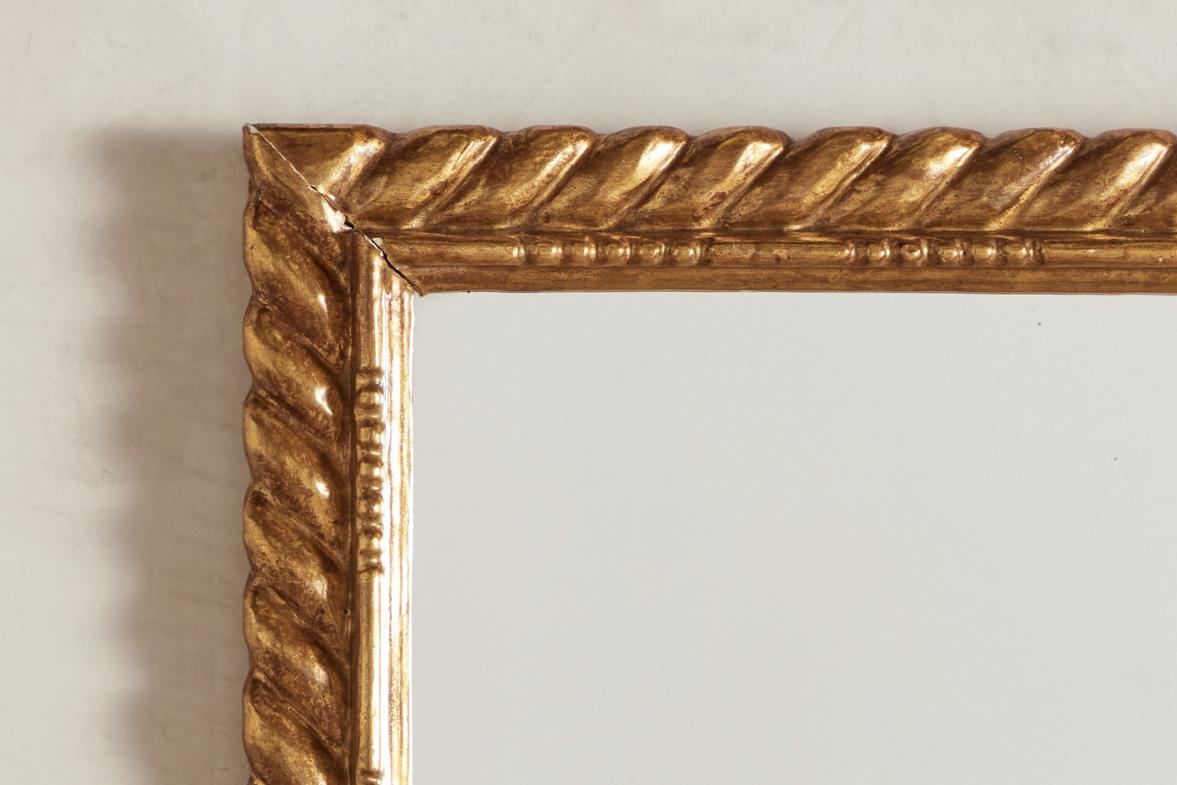 Colonial Revival Mexican Gold Leaf Mirror