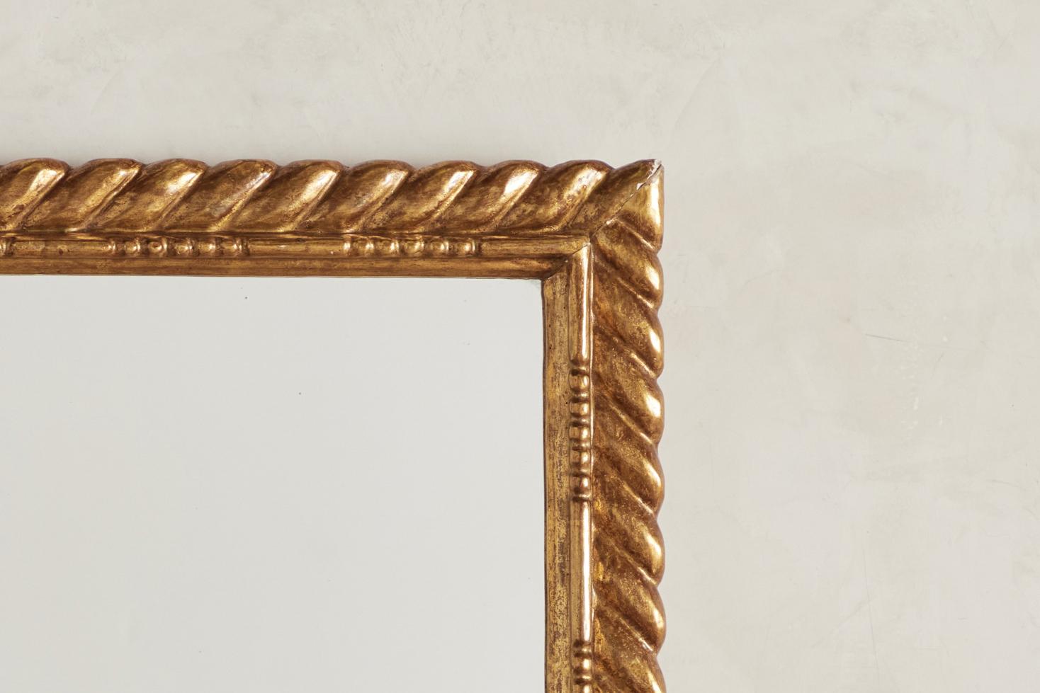 Carved Mexican Gold Leaf Mirror
