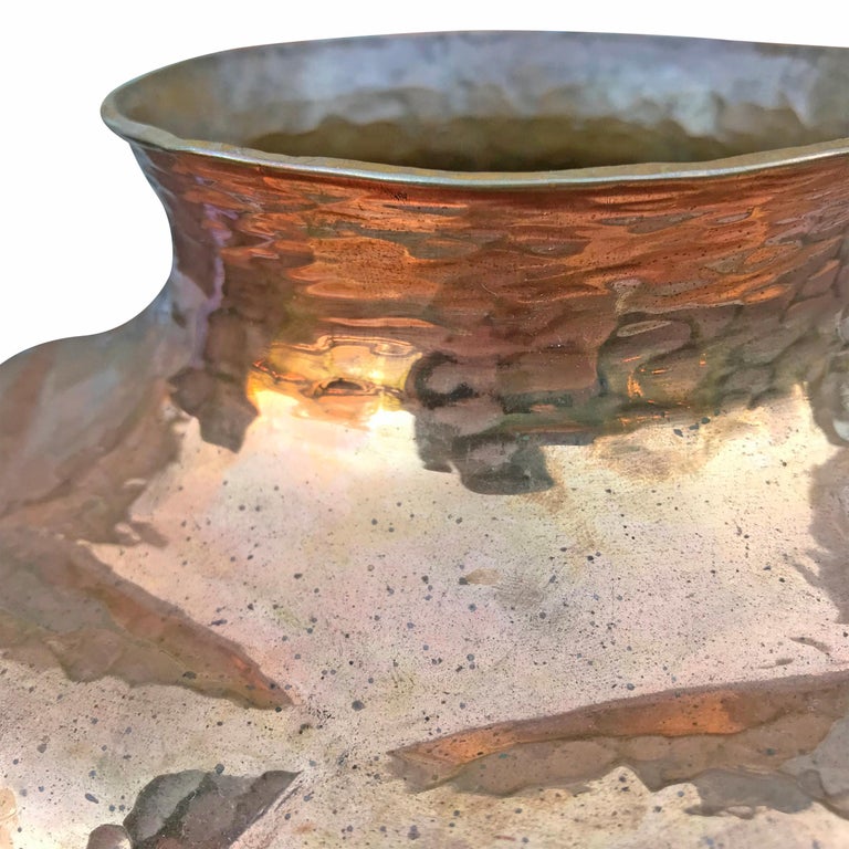 Mexican HandHammered Copper Vase at 1stDibs