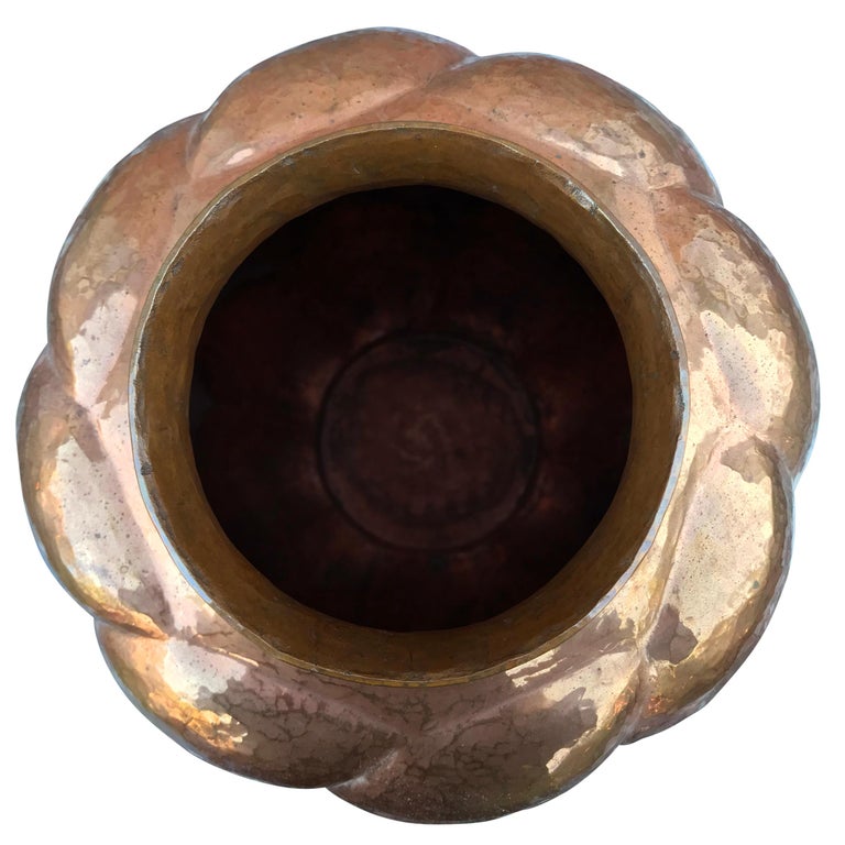 Mexican HandHammered Copper Vase at 1stDibs