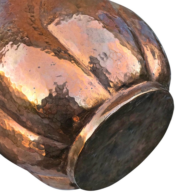 Mexican HandHammered Copper Vase at 1stDibs