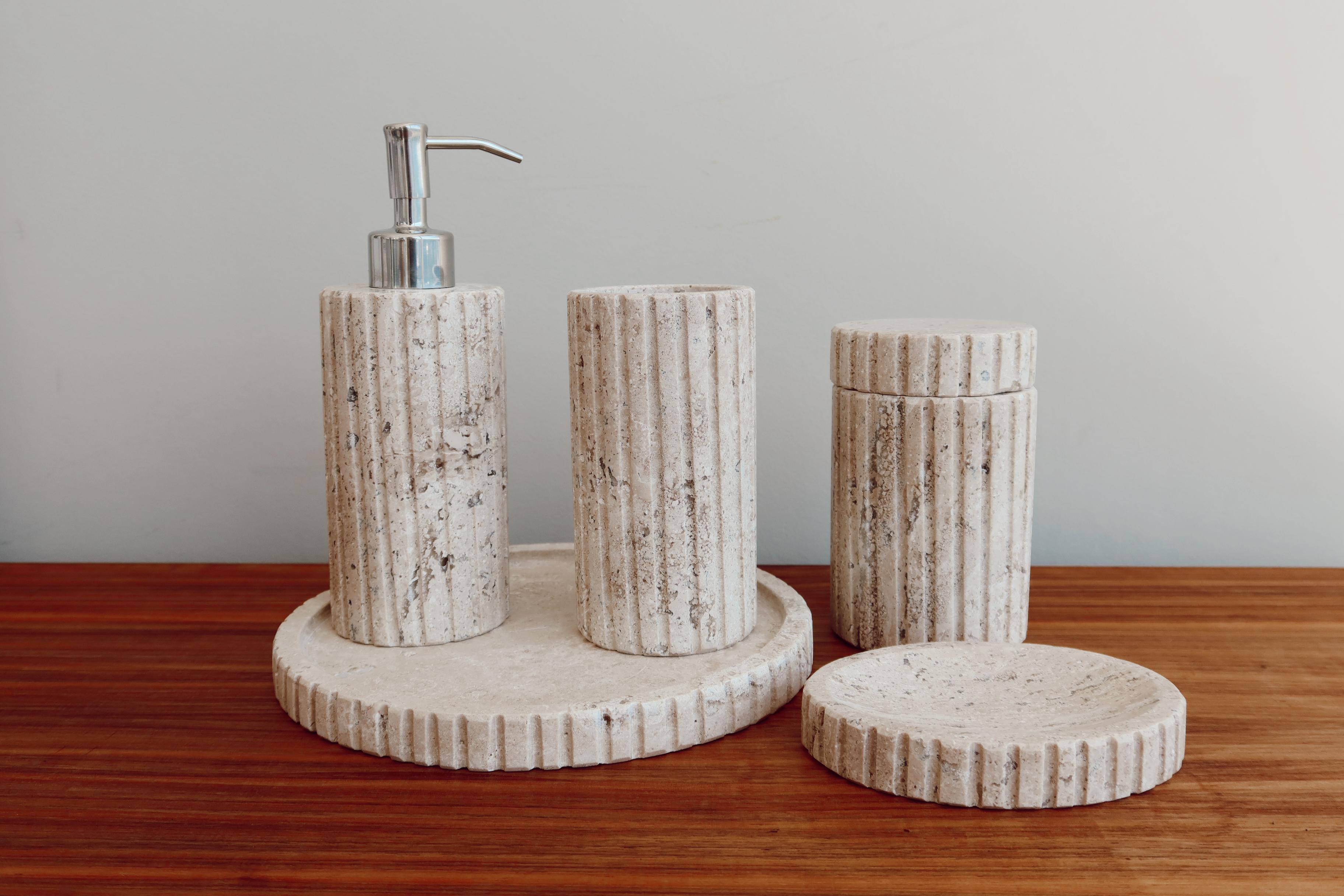 Mexican hand made marble Bathroom Set For Sale 1