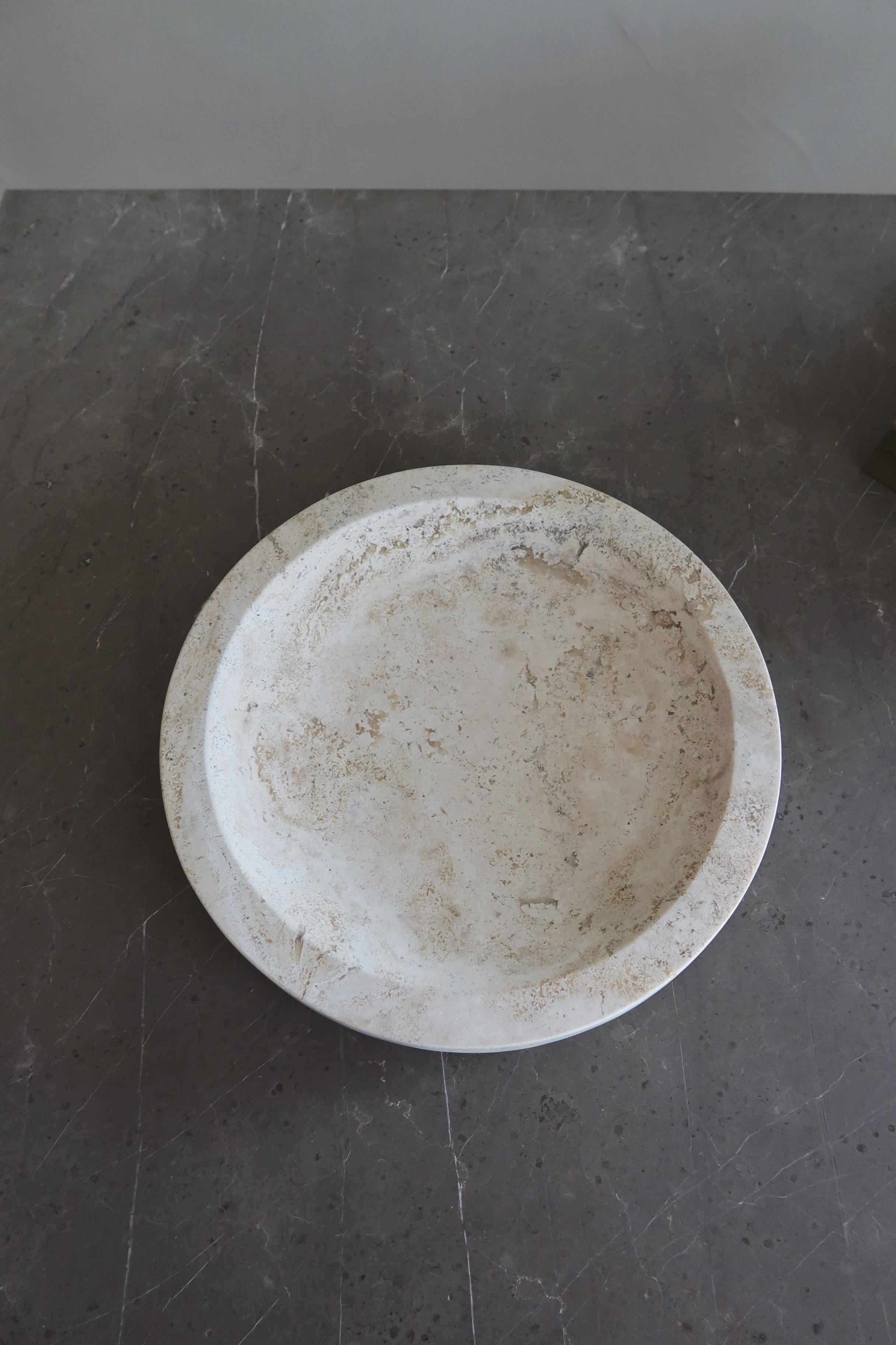 Contemporary Mexican hand made marble bowl For Sale