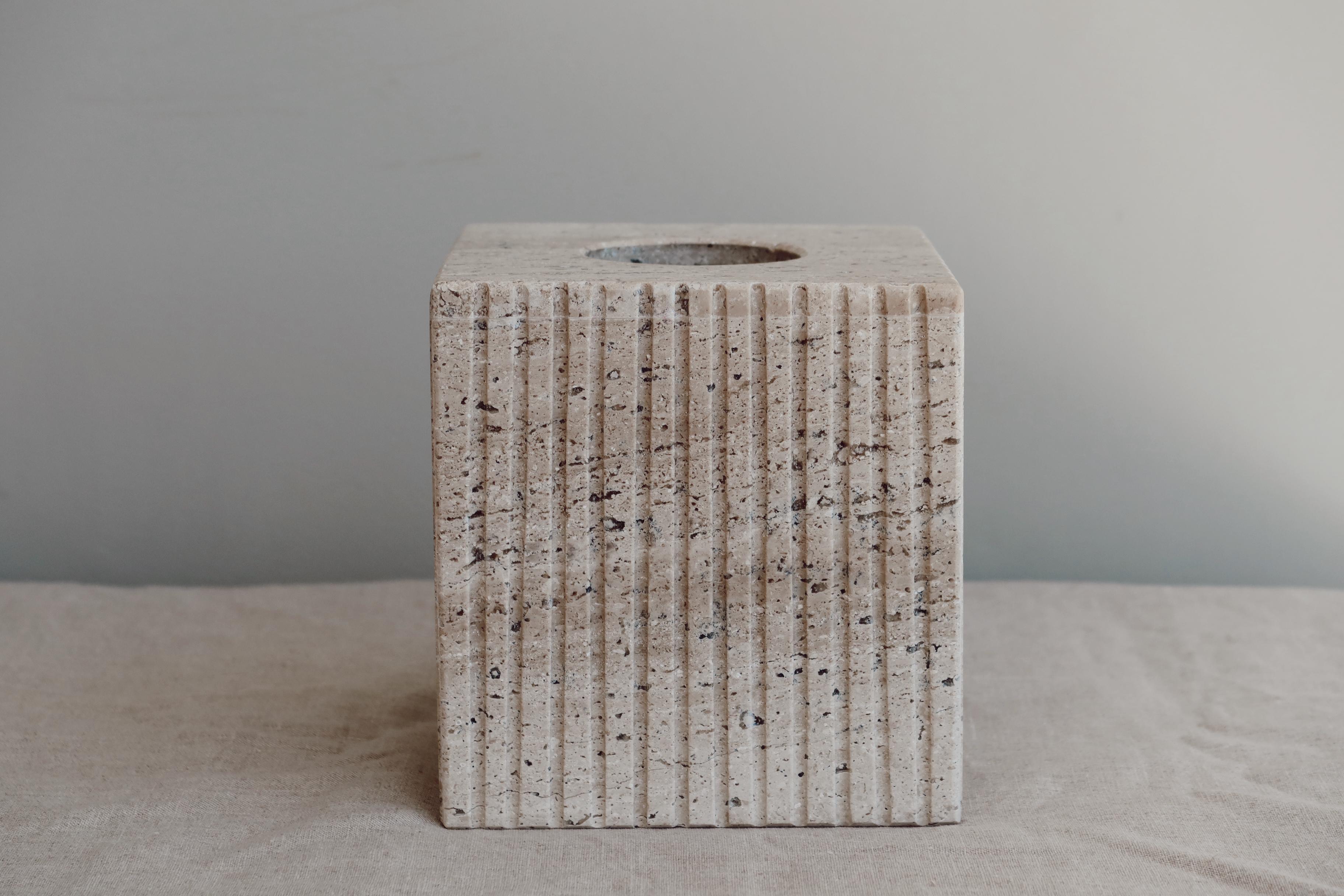 Hand-Crafted Mexican hand made marble Tissue Box For Sale