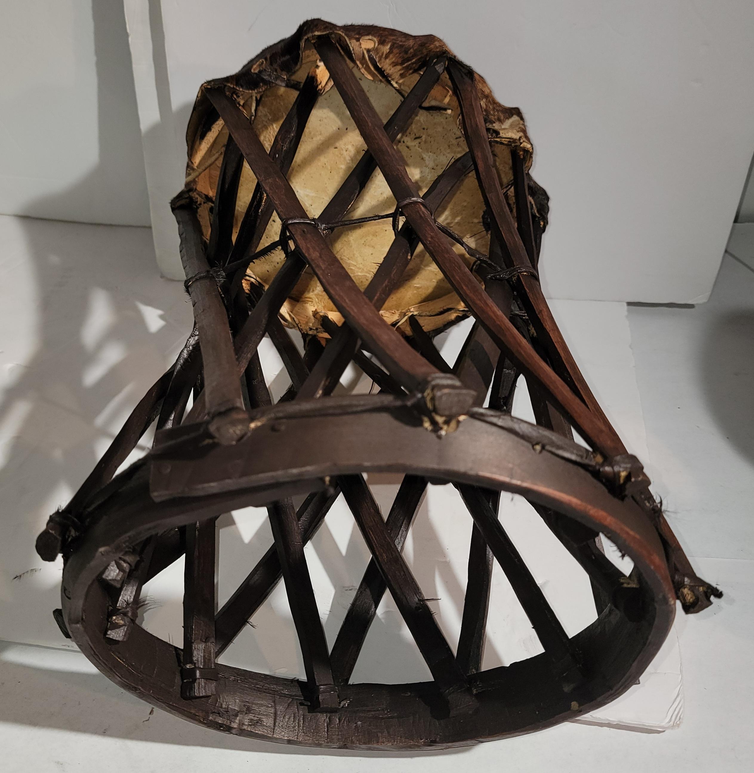 American Mexican Hand Made Stools W/ Cow Skin Seats-Pair