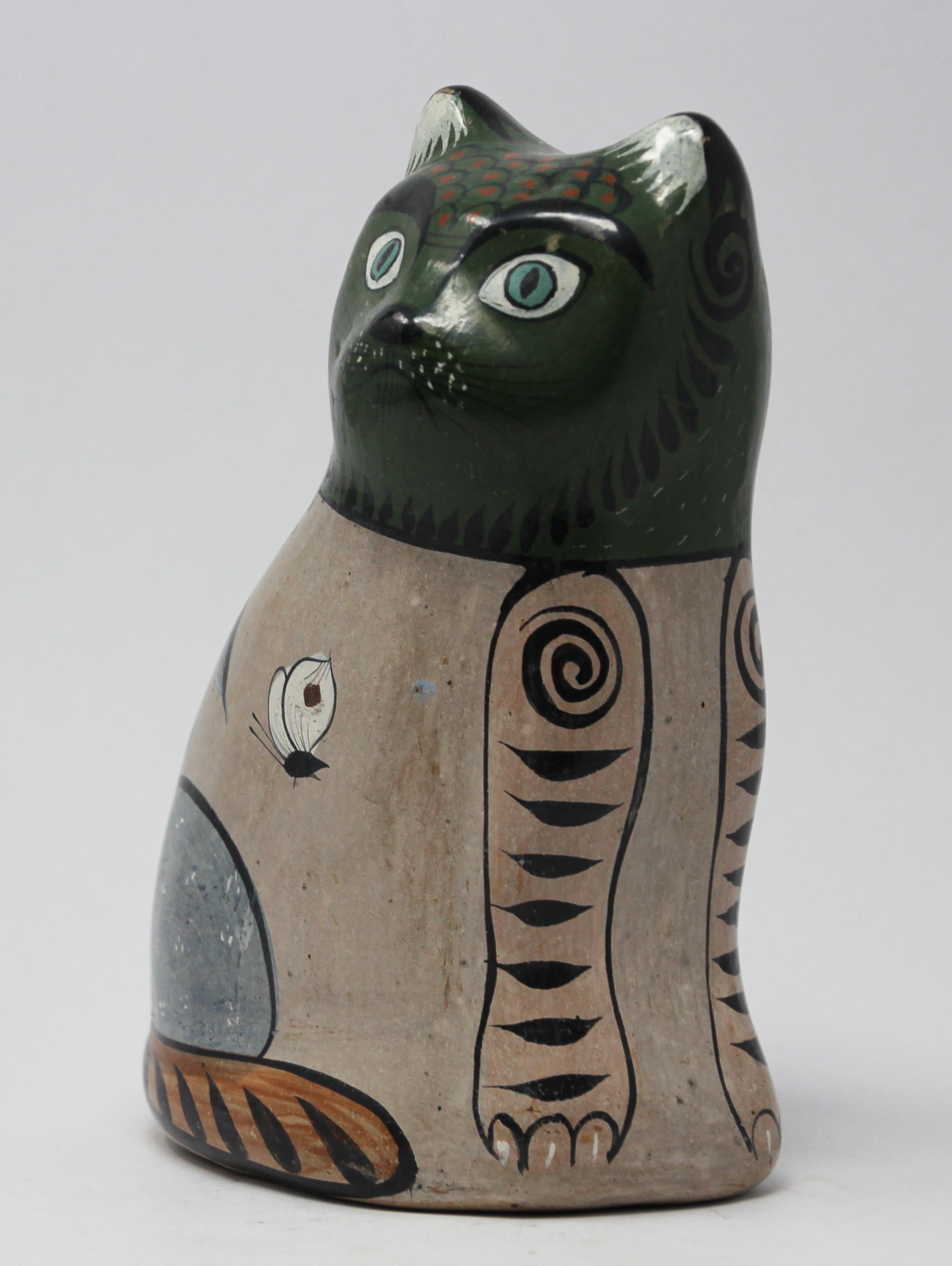 mexican pottery cat