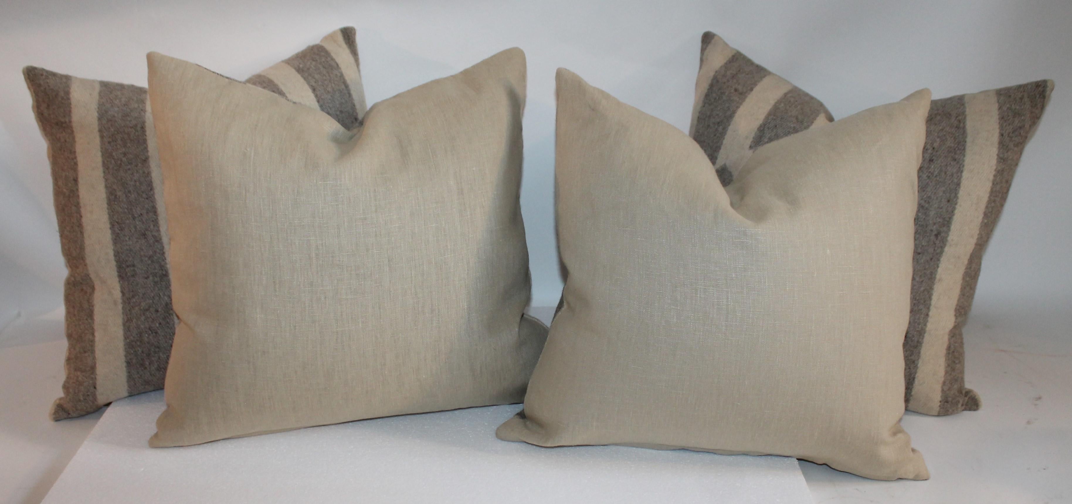 American Mexican Hand Woven Pillows / Group of Four For Sale