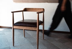 Mexican Handcrafted Tzalam Wood Armchair Design and Ancestral Craftsmanship