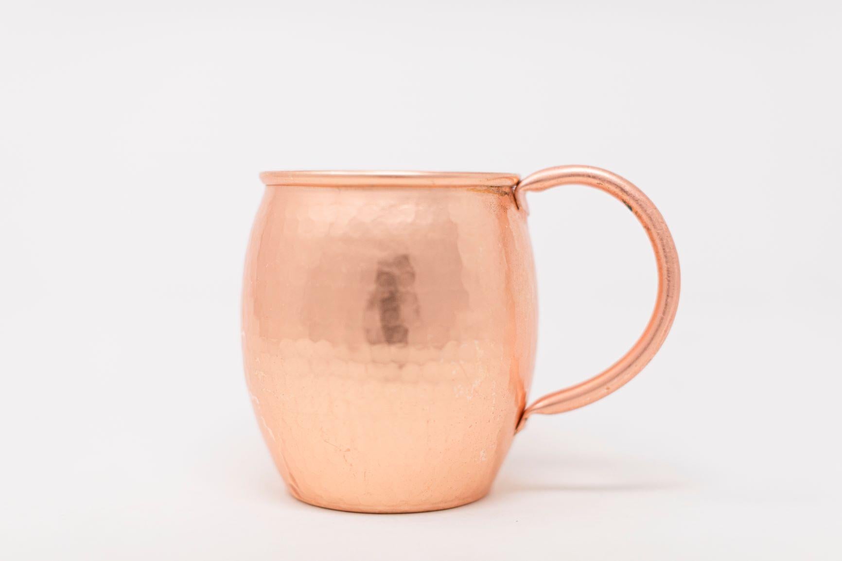 Hand-Carved Mexican handmade Copper Moscow Mule Mugs For Sale